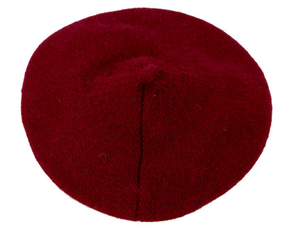 Woolen woven burgundy beret by Max Alexander-3