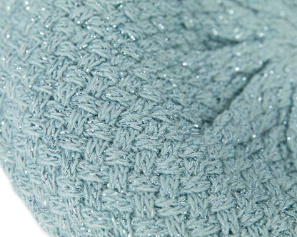 Crocheted wool sea blue beret by Max Alexander