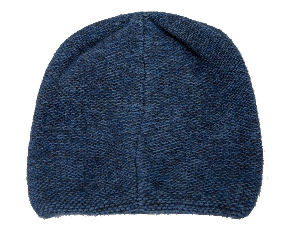 Warm European made woven navy beanie-3