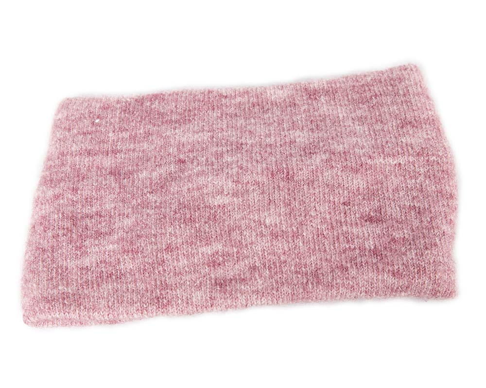 Pink European Made woolen headband-3
