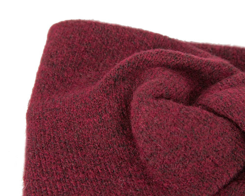 Burgundy European Made woolen headband