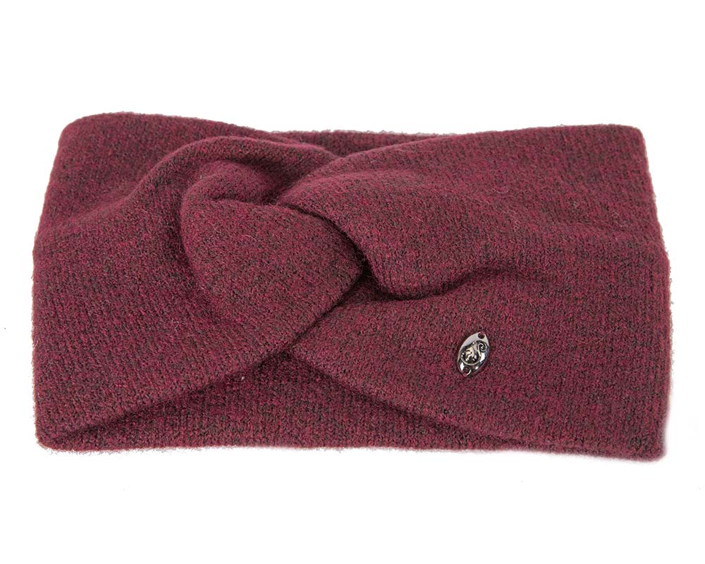 Burgundy European Made woolen headband