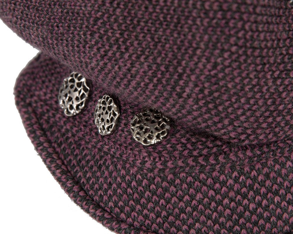 Warm burgundy wool winter fashion beret by Max Alexander