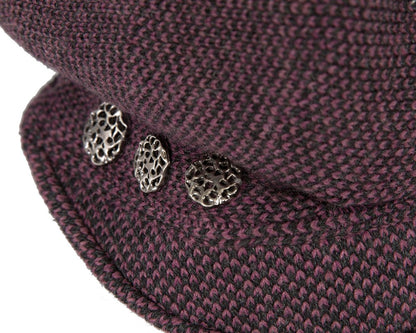 Warm burgundy wool winter fashion beret by Max Alexander