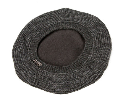 Classic crocheted dark grey beret by Max Alexander-3