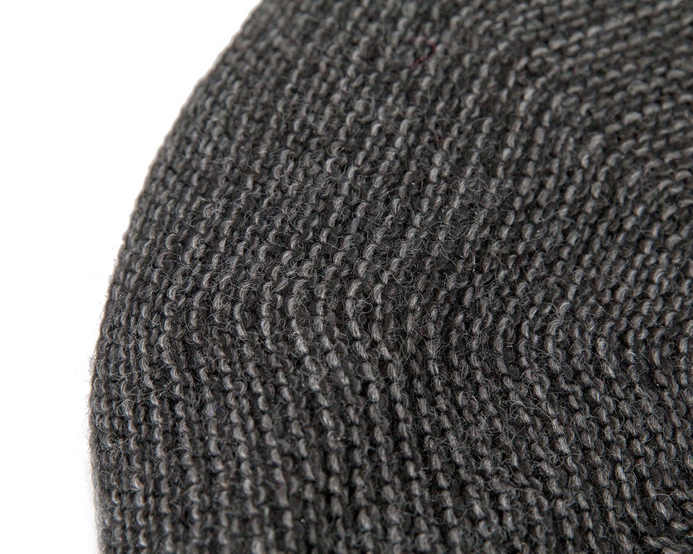 Classic crocheted dark grey beret by Max Alexander-2