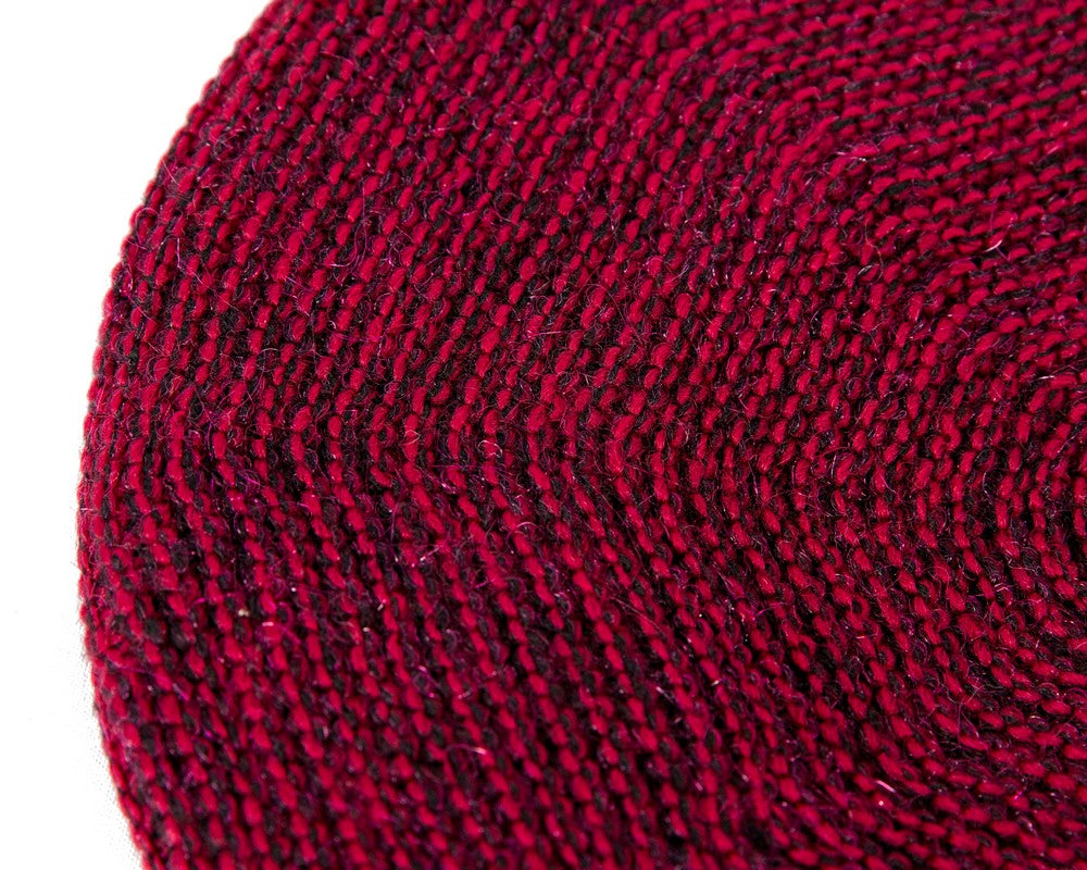 Classic crocheted burgundy beret by Max Alexander