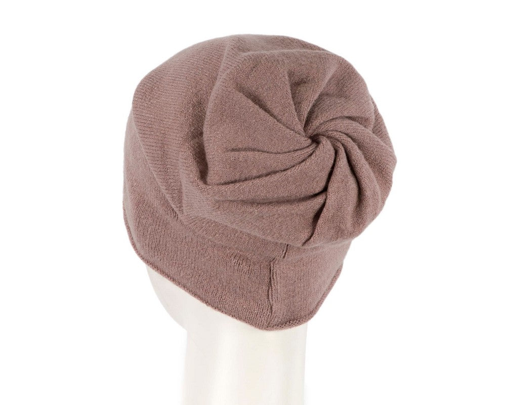 Stylish warm European made beige beanie-1
