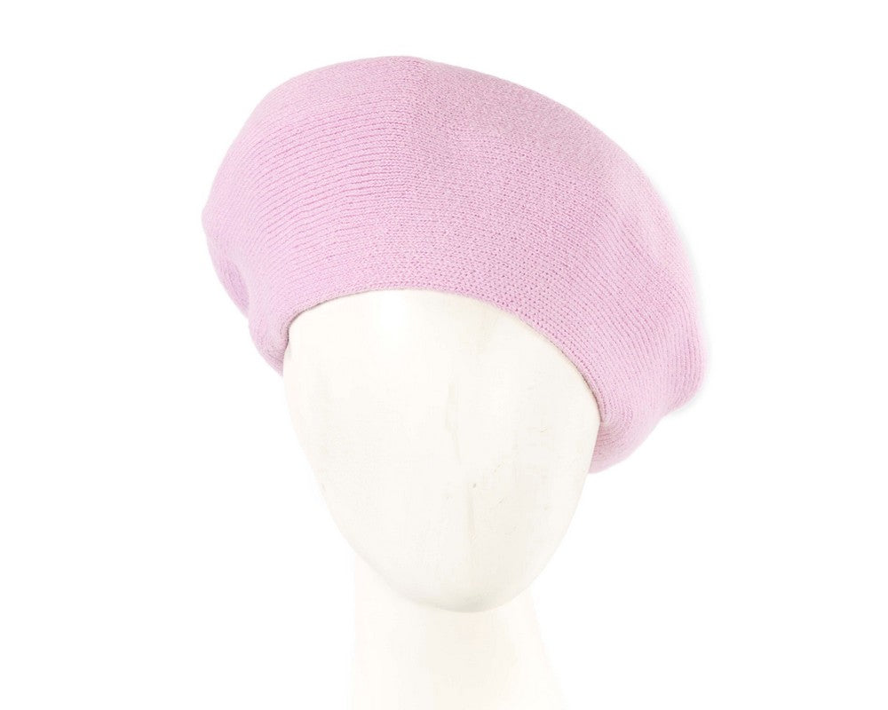 Classic woven pink beret by Max Alexander
