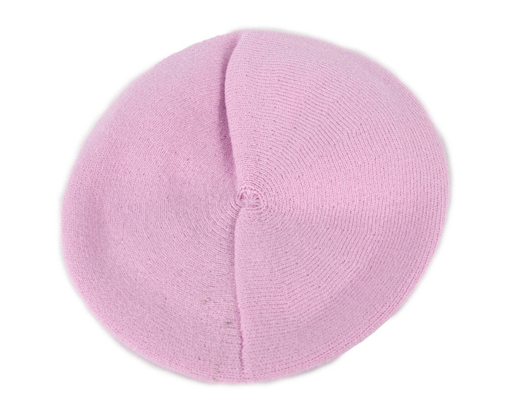 Classic woven pink beret by Max Alexander