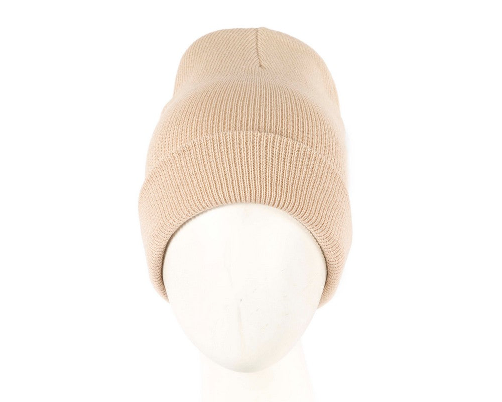 Warm European made beige beanie-0