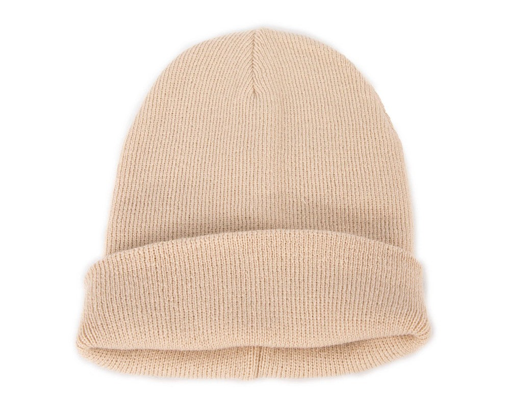 Warm European made beige beanie-1