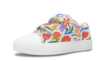 Kids Shoes Low Tops Abstract Flowers-1