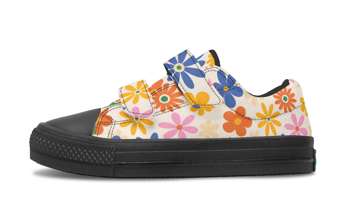 Kids Shoes Low Tops Colorful Flowers-3