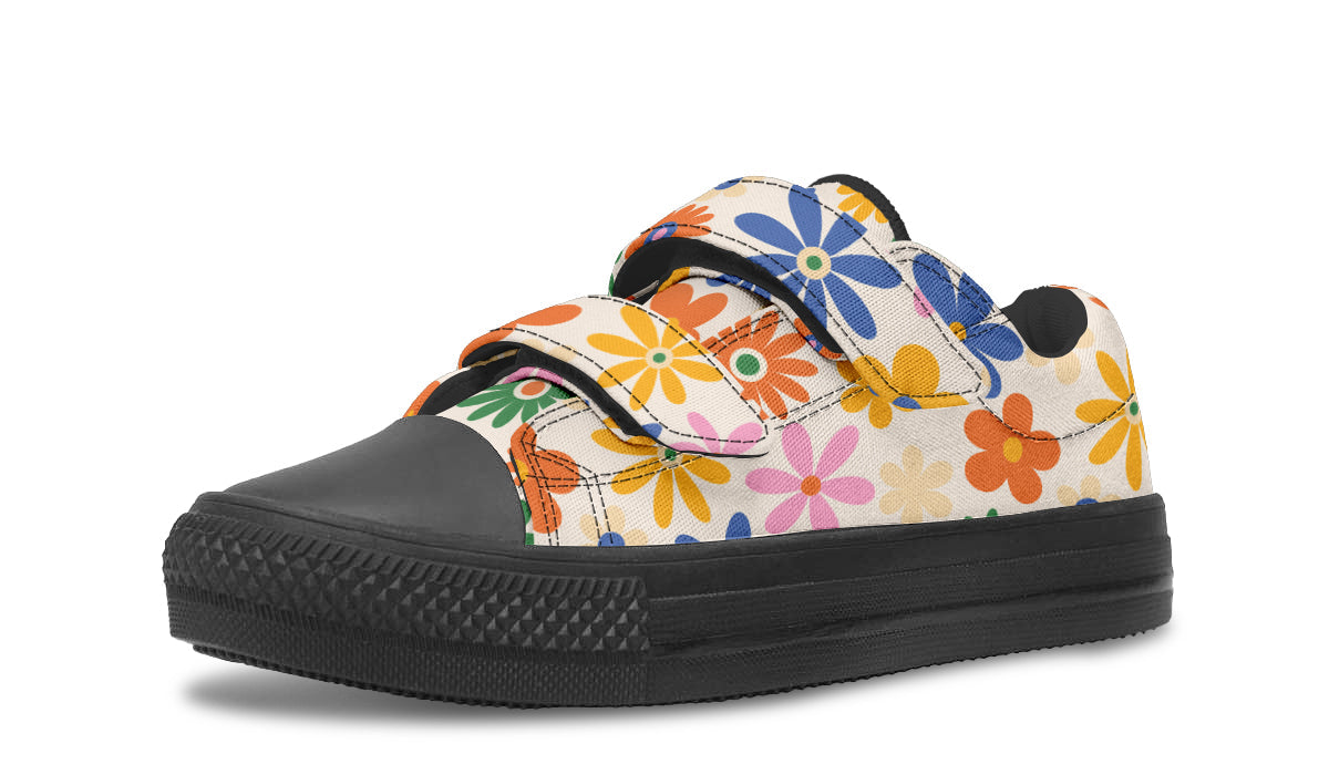 Kids Shoes Low Tops Colorful Flowers-0