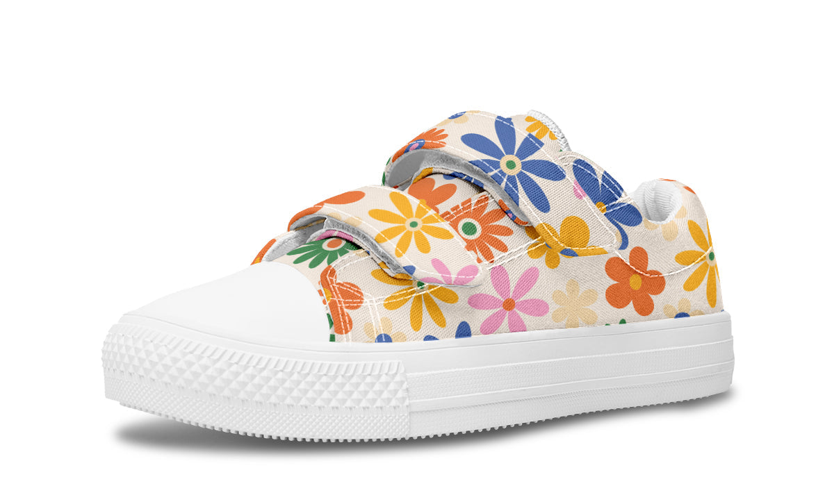 Kids Shoes Low Tops Colorful Flowers-1