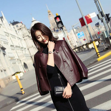 Kitana Poncho Leather Jacket-1