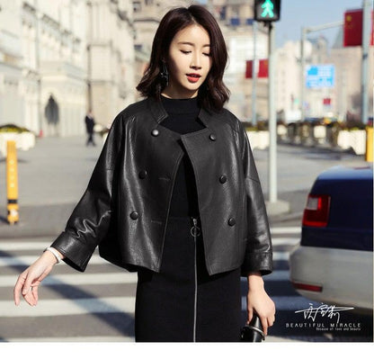 Kitana Poncho Leather Jacket-4