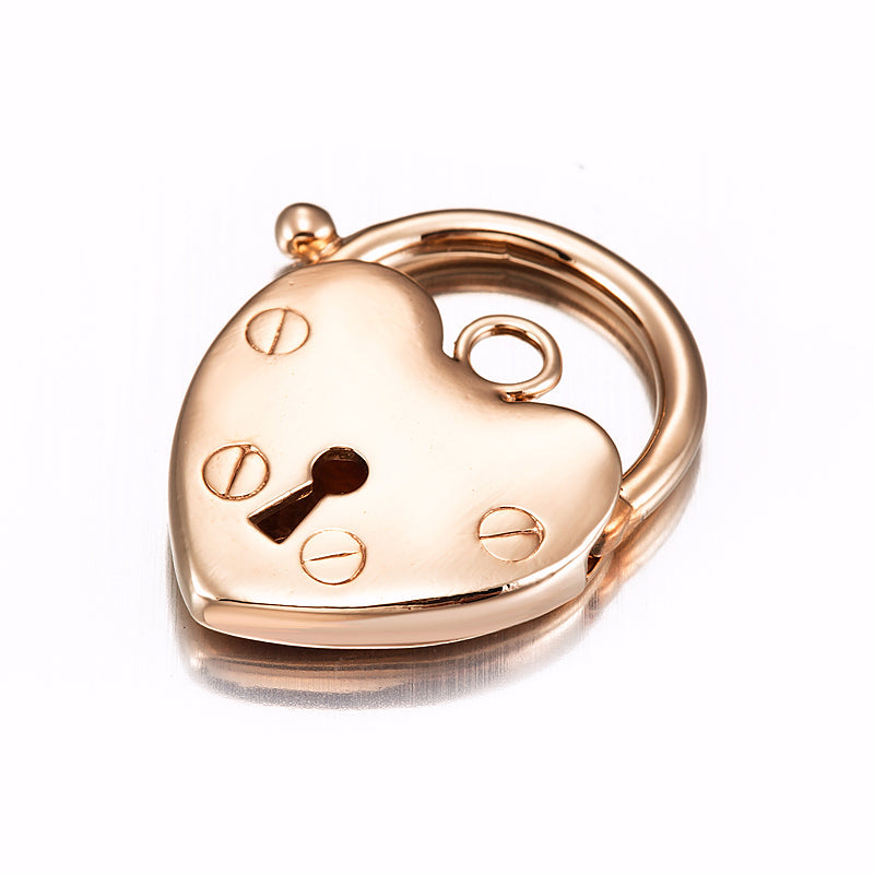 Classic 18ct Heavy Rose Gold Plated Plain Heart Locket - USA Made-0