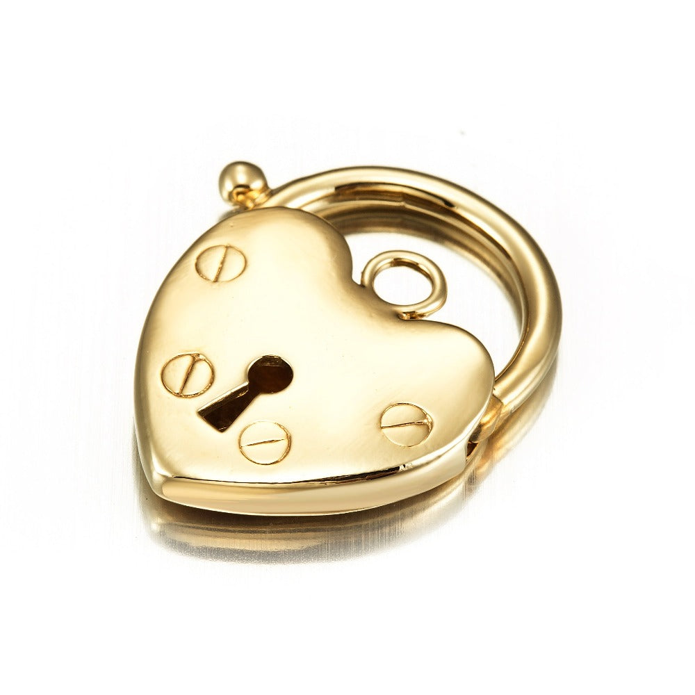 Classic 18ct Heavy Yellow Gold Plated Plain Heart Locket - USA Made-0