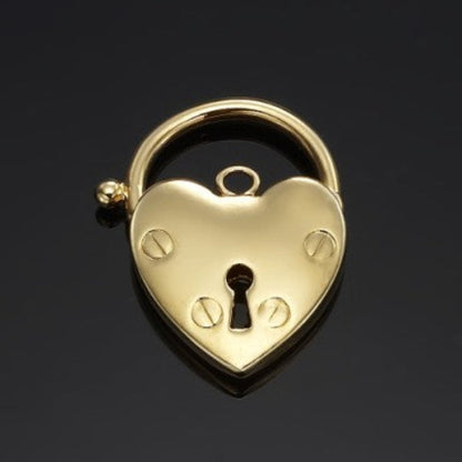 Classic 18ct Heavy Yellow Gold Plated Plain Heart Locket - USA Made-1
