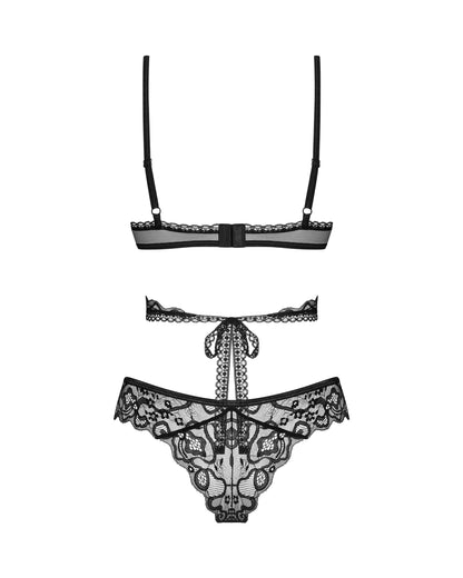 Soft Lace Bra & Sheer Thong Set Obsessive Blomentis-4