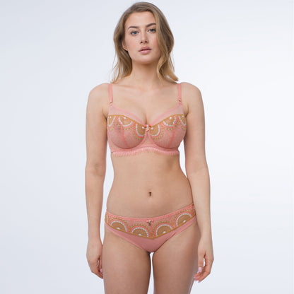 Sheer Mesh Embroidered Full Coverage Bra Lea-3