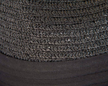 Black mens summer fedora M104B-4