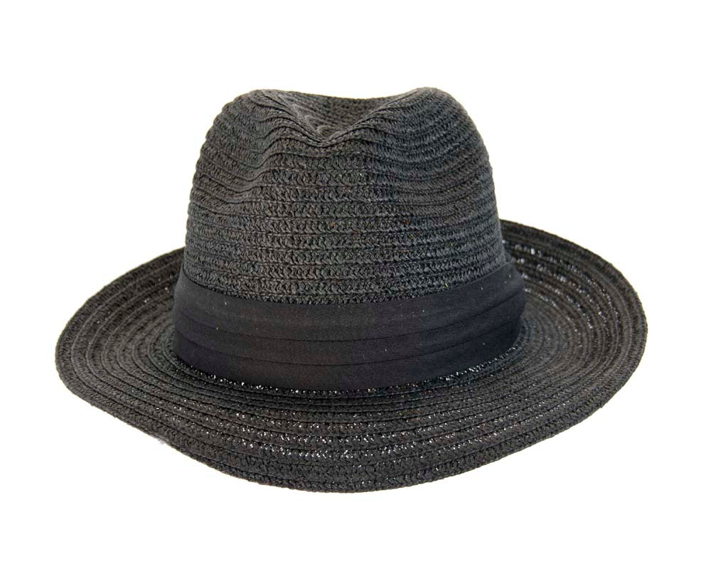 Black mens summer fedora M104B-1