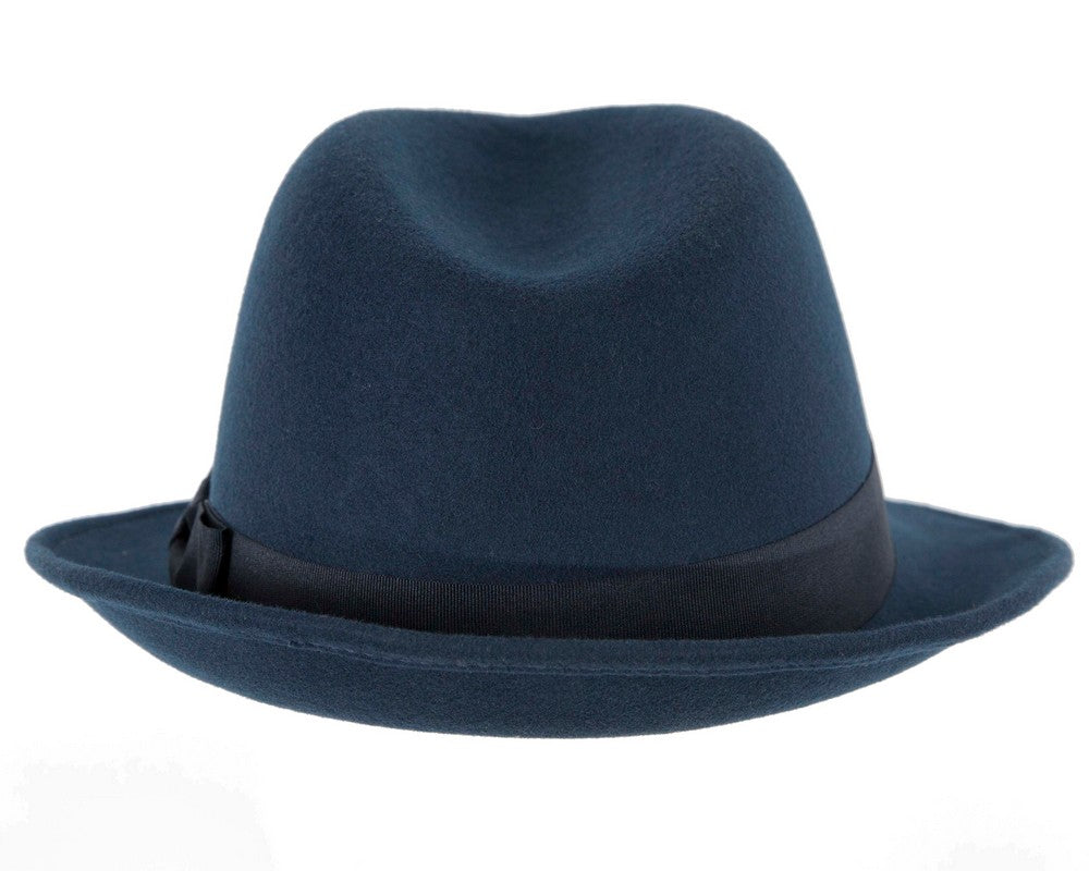 Navy Fedora Felt Blues Brothers Homburg Hat-5