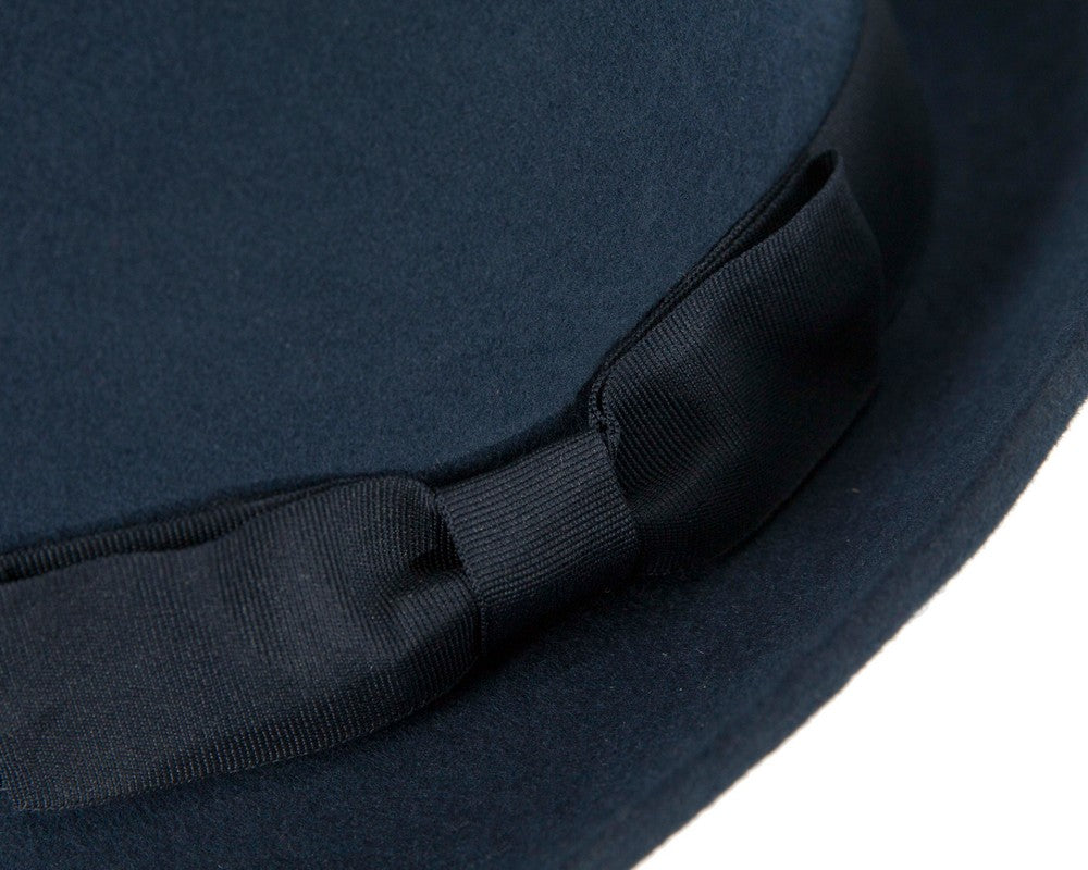 Navy Fedora Felt Blues Brothers Homburg Hat-4