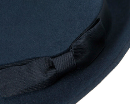 Navy Fedora Felt Blues Brothers Homburg Hat-4