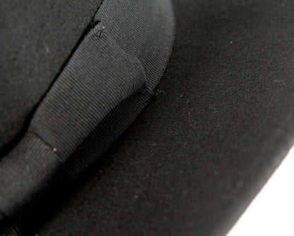 Unisex Black Fedora Felt Wide Brim Hat