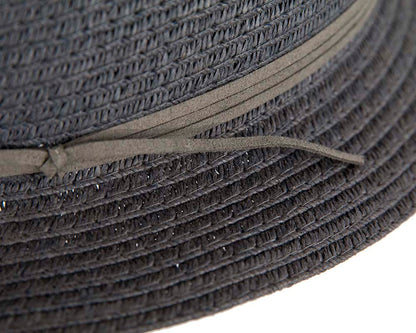 Navy Short Brim Fedora Hat