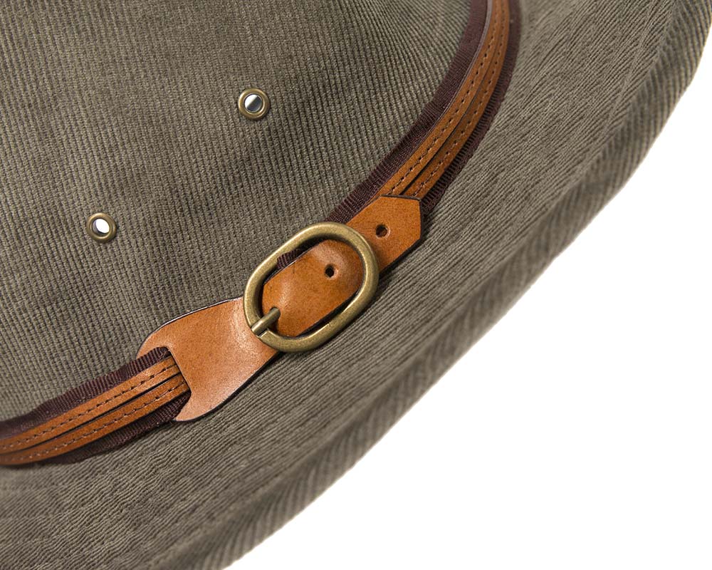 Charcoal corduroy Sheriff's Hat-1