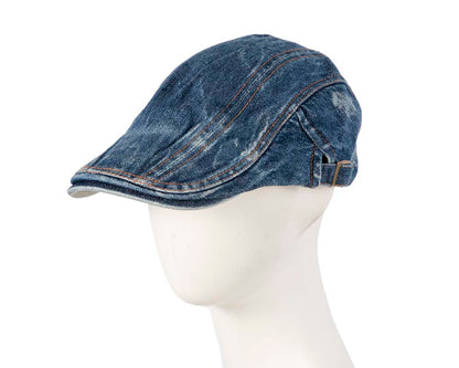 Classic denim flat cap by Max Alexander-0