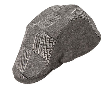 Grey patches ivy flat cap