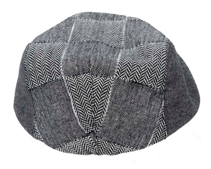 Grey patches ivy flat cap