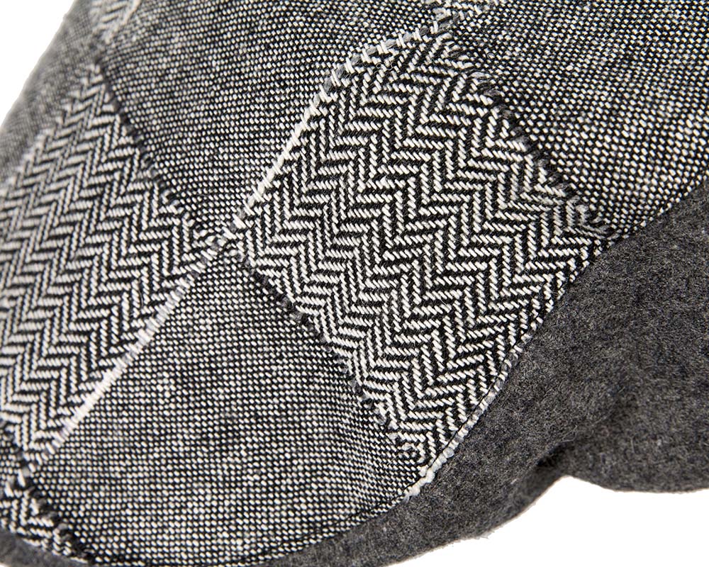 Grey patches ivy flat cap