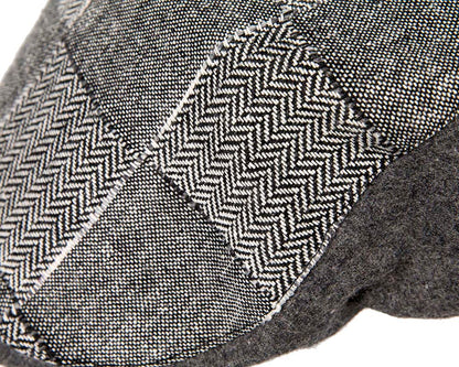 Grey patches ivy flat cap