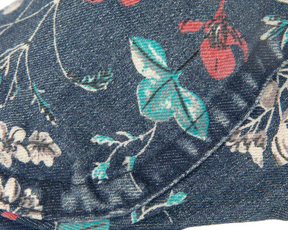 Classic denim flat cap with print by Max Alexander