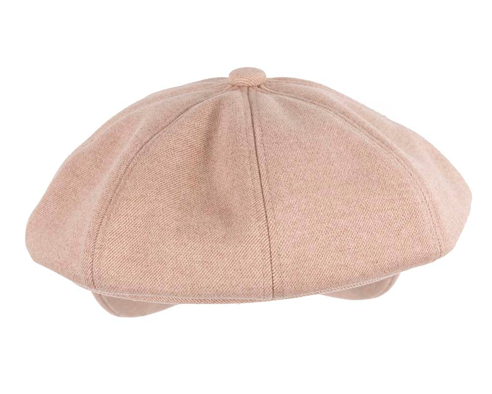 Soft beige newsboy cap by Max Alexander