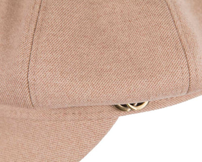 Soft beige newsboy cap by Max Alexander