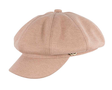 Soft beige newsboy cap by Max Alexander