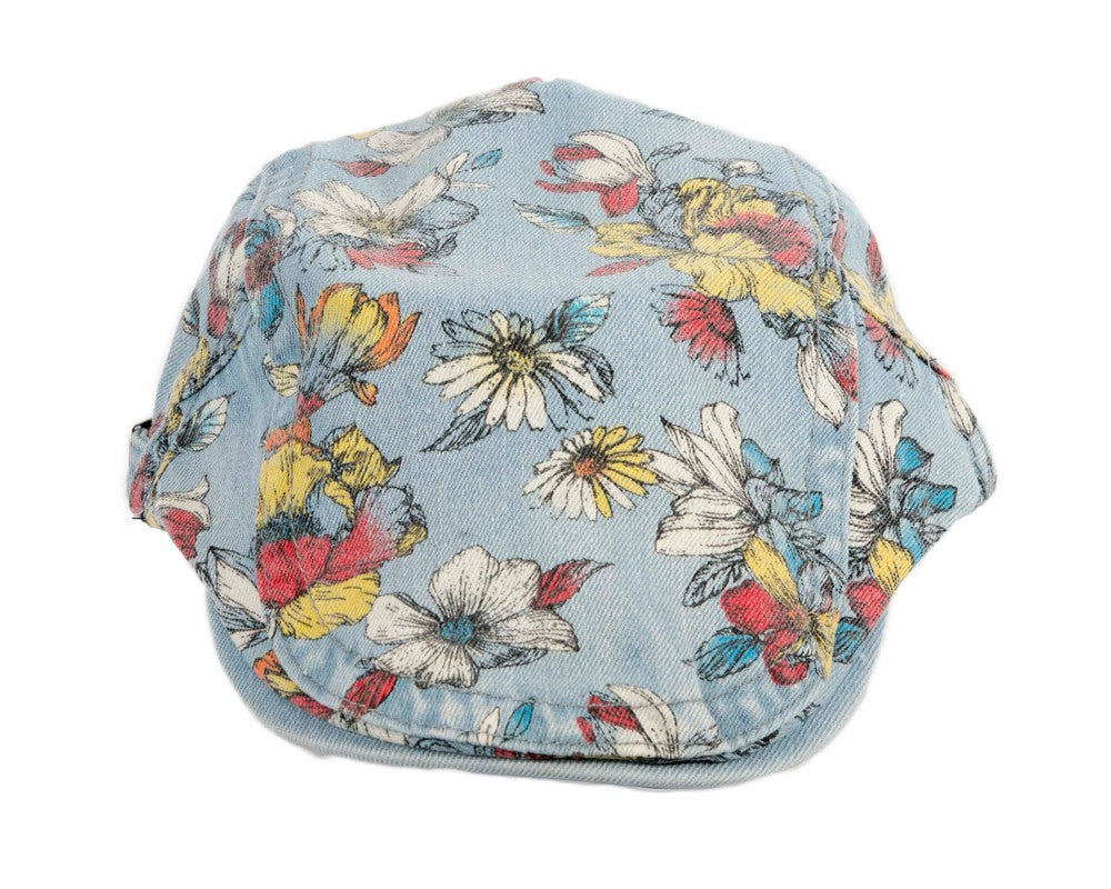 Classic denim flat cap with print by Max Alexander M148