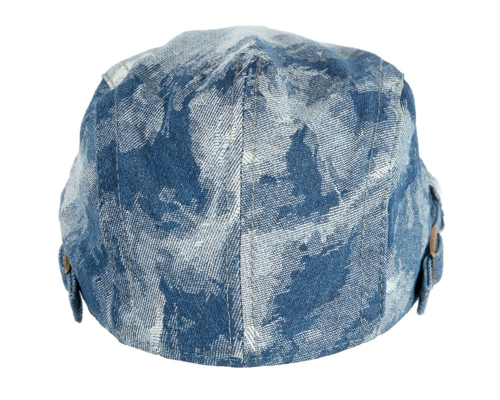 Classic denim flat cap with print by Max Alexander M149DBL