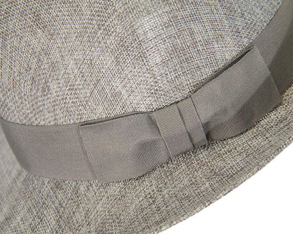 Grey mens summer fedora hat-4
