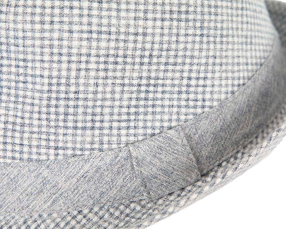 Blue Short Brim Fedora Hat-4