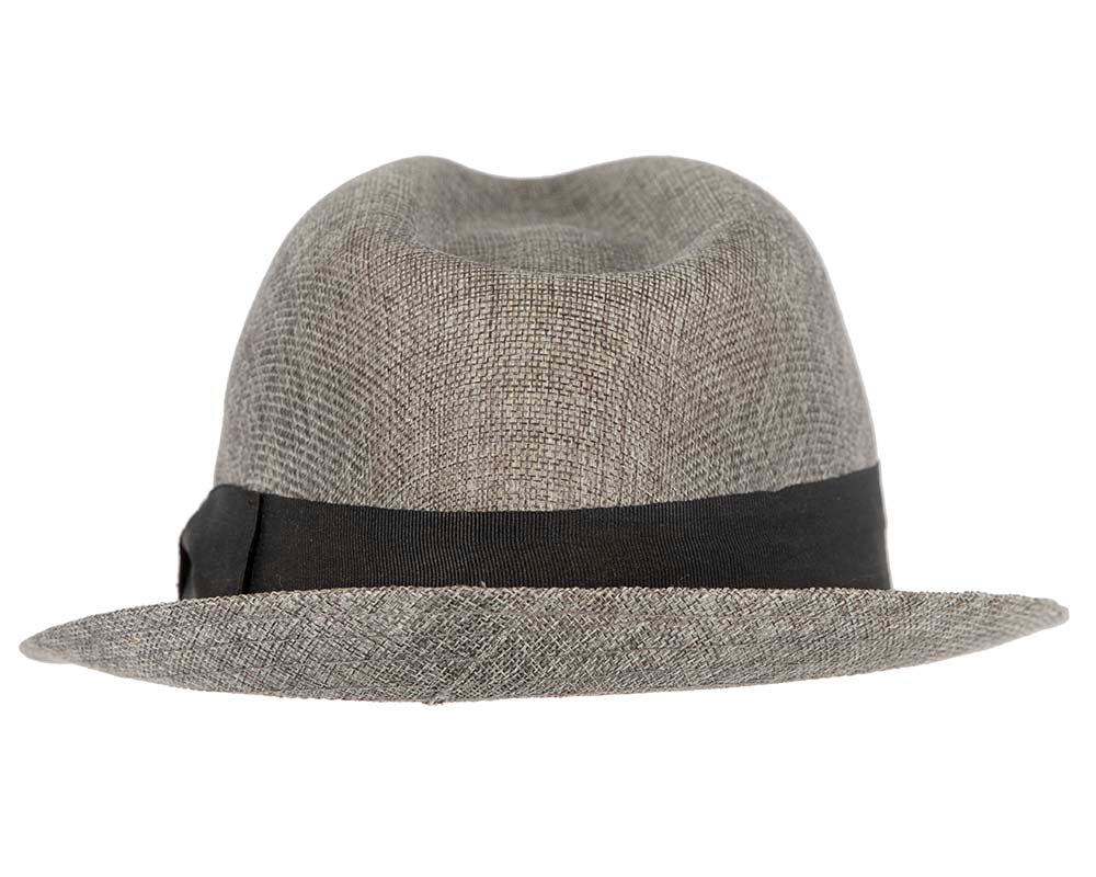 Grey Fedora Homburg Hat