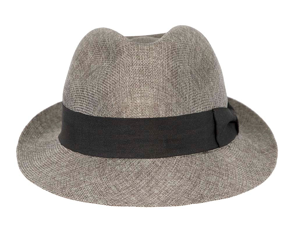 Grey Fedora Homburg Hat